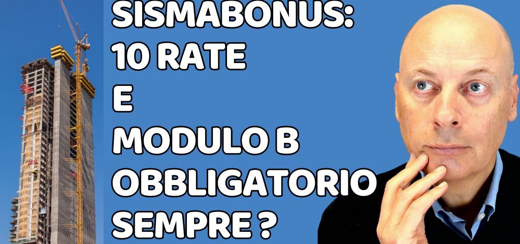 Sismabonus 10 rate e modulo B