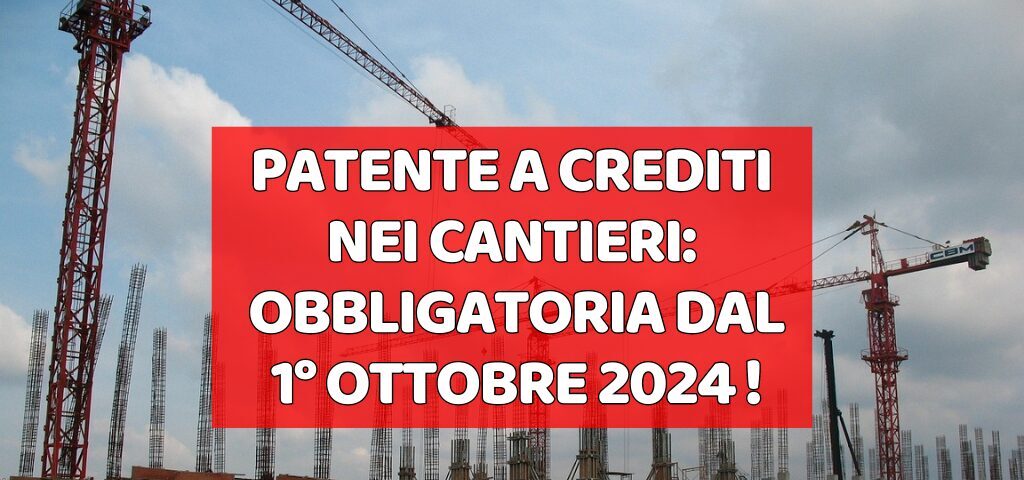 patente a crediti nei cantieri edili