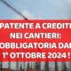 patente a crediti nei cantieri edili